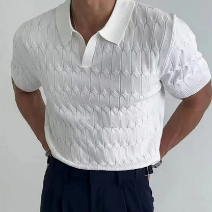 Men's Textured Polo Shirt