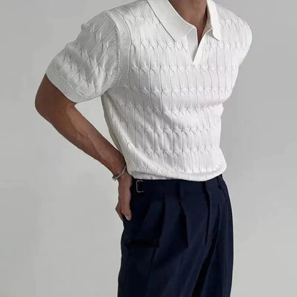 Men's Textured Polo Shirt