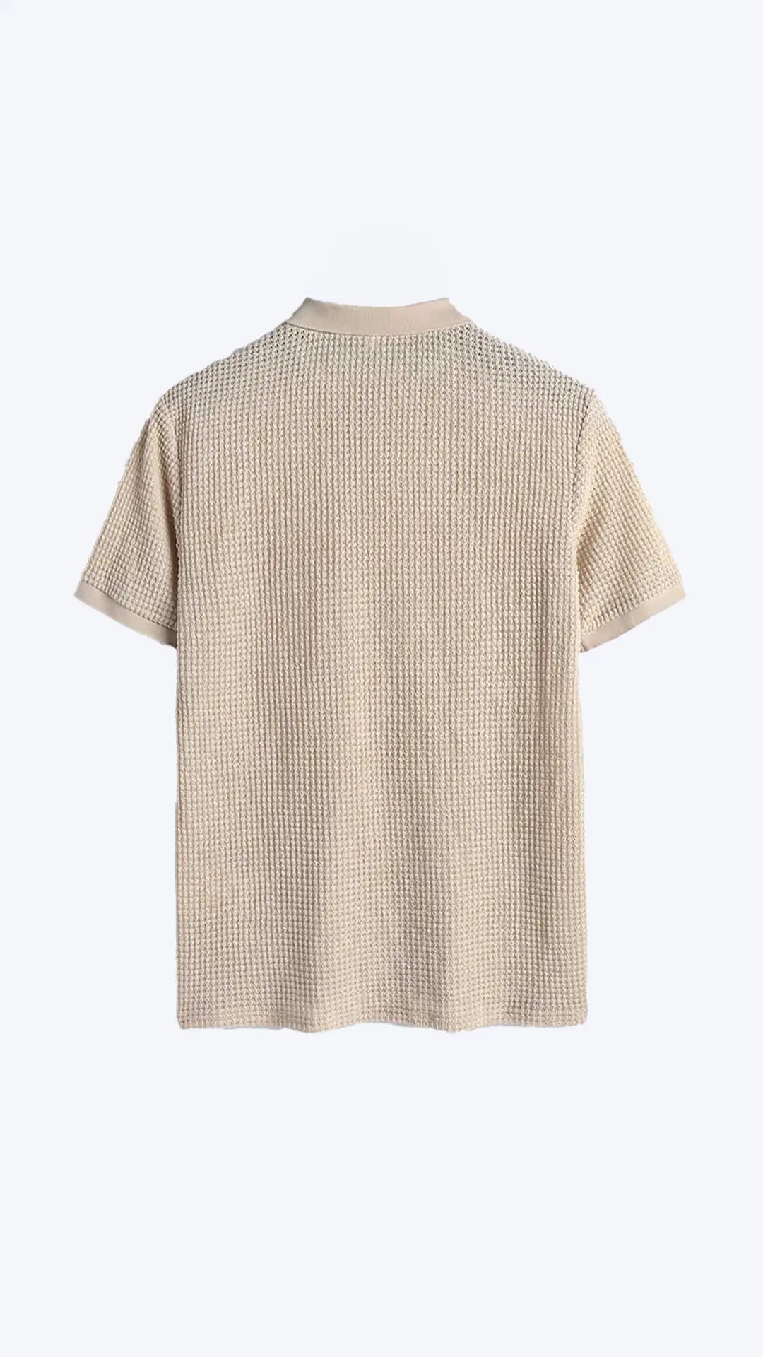 Knitted Short Sleeves Polo