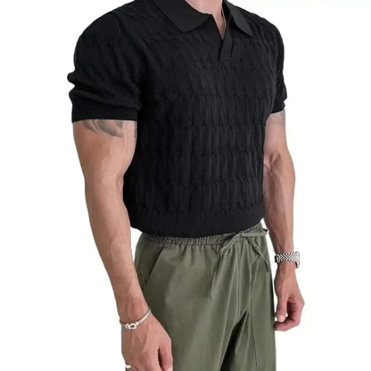 Men's Textured Polo Shirt