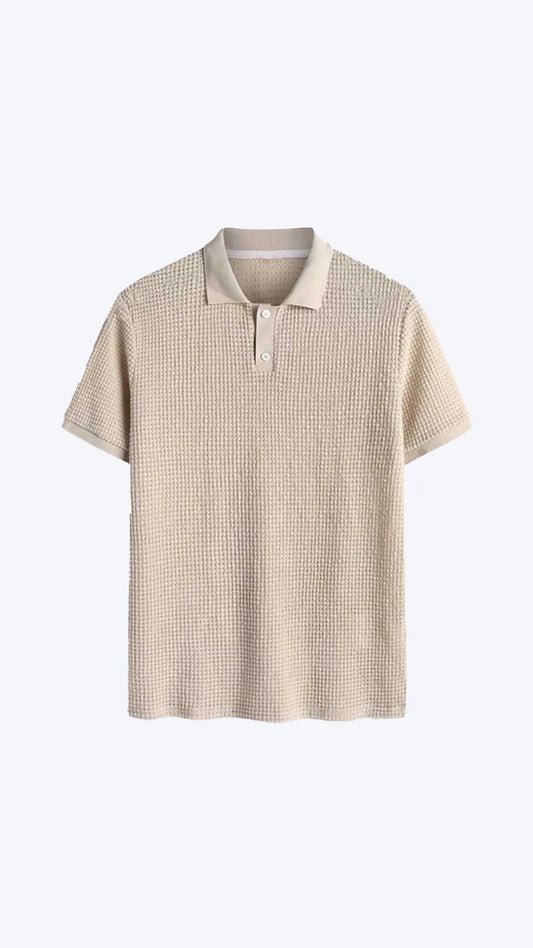 Knitted Short Sleeves Polo